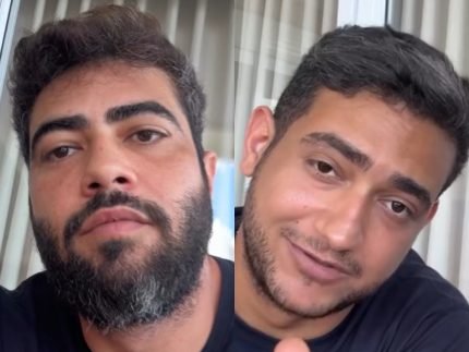 Henrique e Juliano tranquilizam fas apos susto com helicoptero pilotado