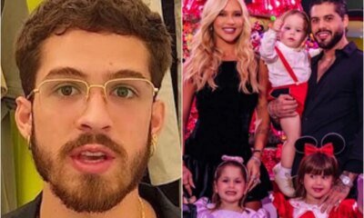 Joao Guilherme ‘imita o pai Leonardo e tambem fica de