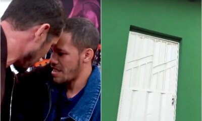 Jose Loreto da casa de presente ao sosia no palco