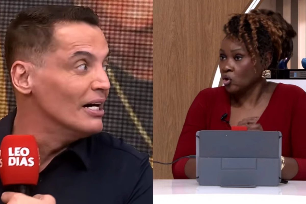 Leo Dias se irrita com colega de bancada ao vivo