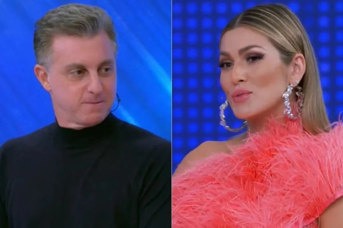 Livia Andrade some do Domingao com Huck e Luciano