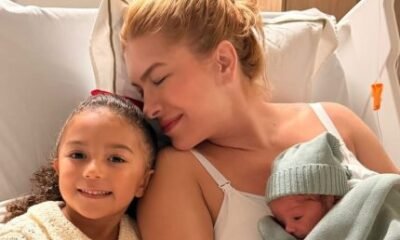 Lore Improta emociona com registro da filha Liz conhecendo o