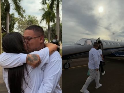 MC Ryan SP celebra soltura ao lado de esposa Giovanna