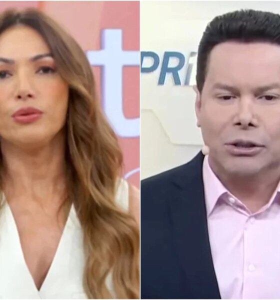 Marcao do Povo ameaca Patricia Poeta ao vivo e detalhe