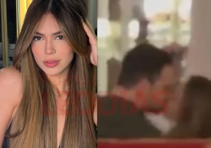 Melody e flagrada aos beijos com homem misterioso em restaurante