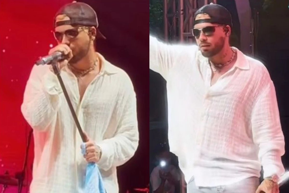 Nao gostou Ze Felipe interrompe show apos plateia gritar o