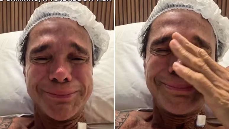 Netinho chora internado ao falar sobre retorno do cancer.webp