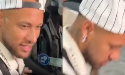 Neymar responde com ironia ao ser questionado sobre edema na