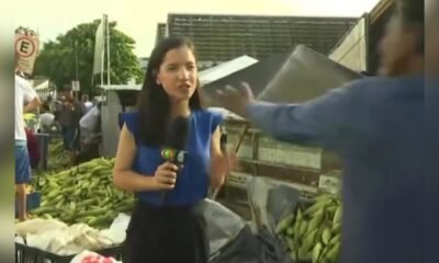 Reporter da Band e agredida em entrada ao vivo e