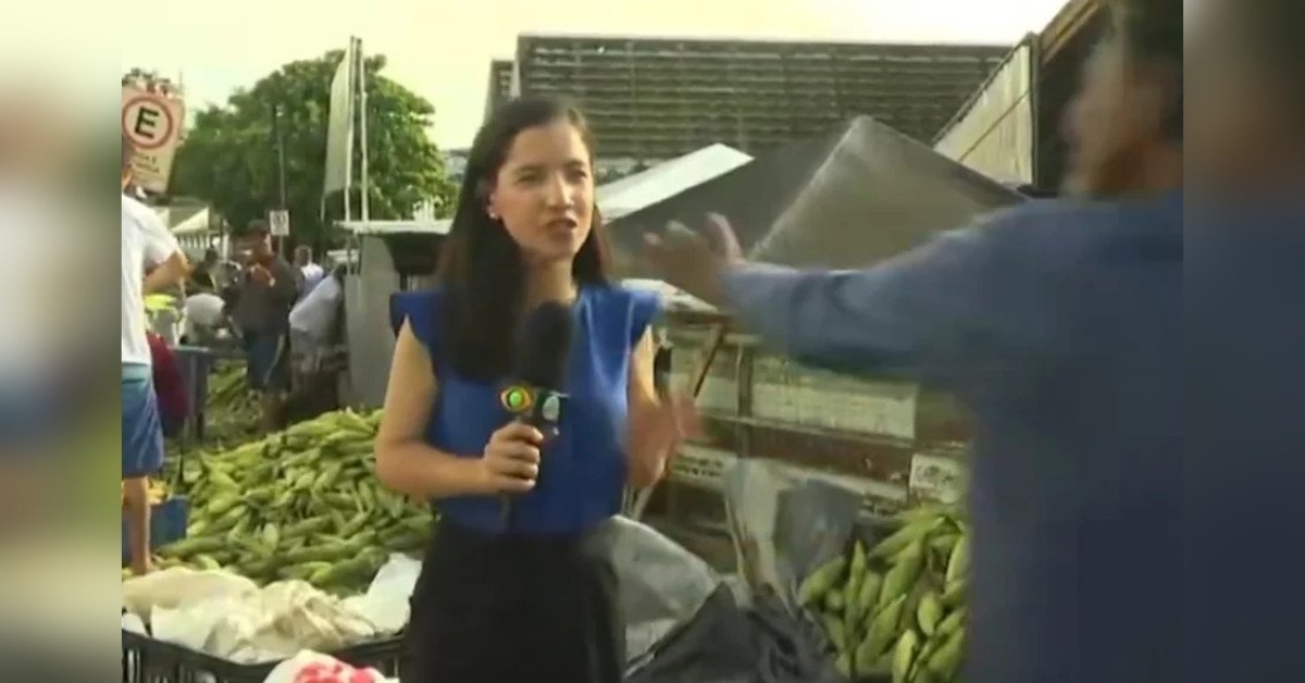 Reporter da Band e agredida em entrada ao vivo e