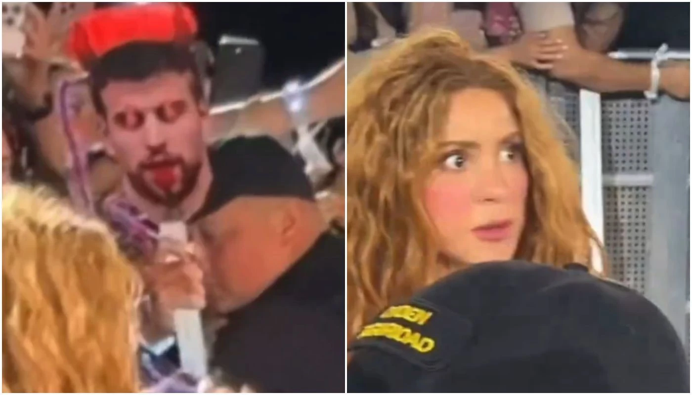 Shakira se assusta com mascara de Pique em show.webp