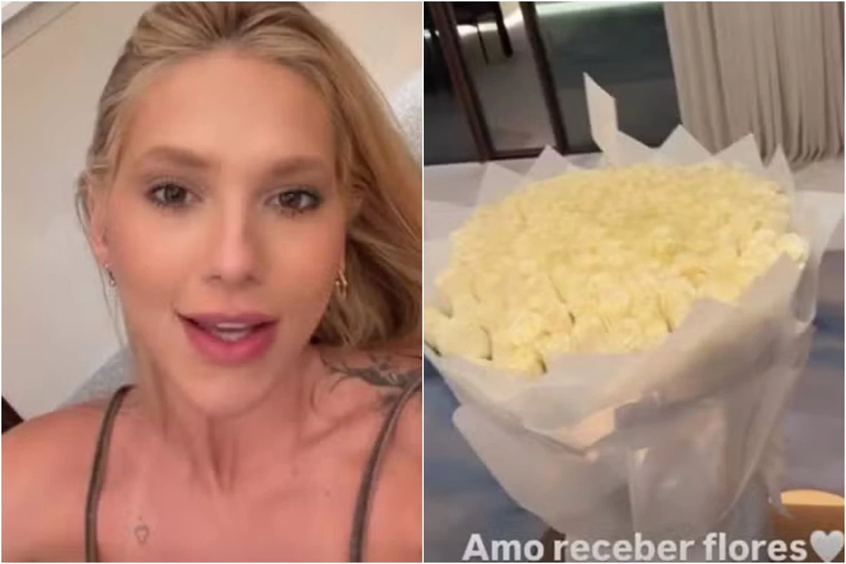 Solteira Virginia recebe flores e se manifesta sem medo nas