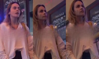 Video Ana Paula Renault arma barraco em bar discussao sai