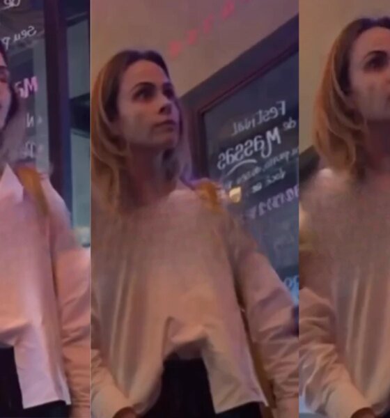 Video Ana Paula Renault arma barraco em bar discussao sai