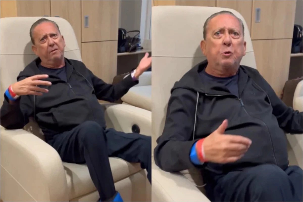 Video mostra Galvao Bueno no hospital e ele avisa ‘Vou