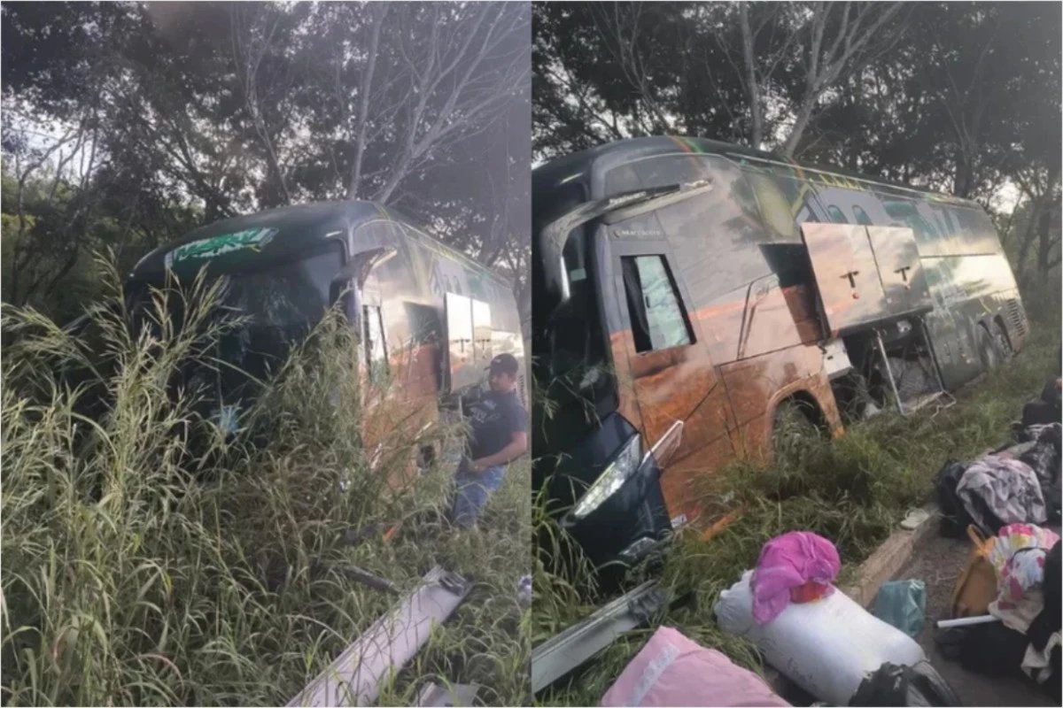 Video onibus que levava a Banda Mastruz com Leite sai