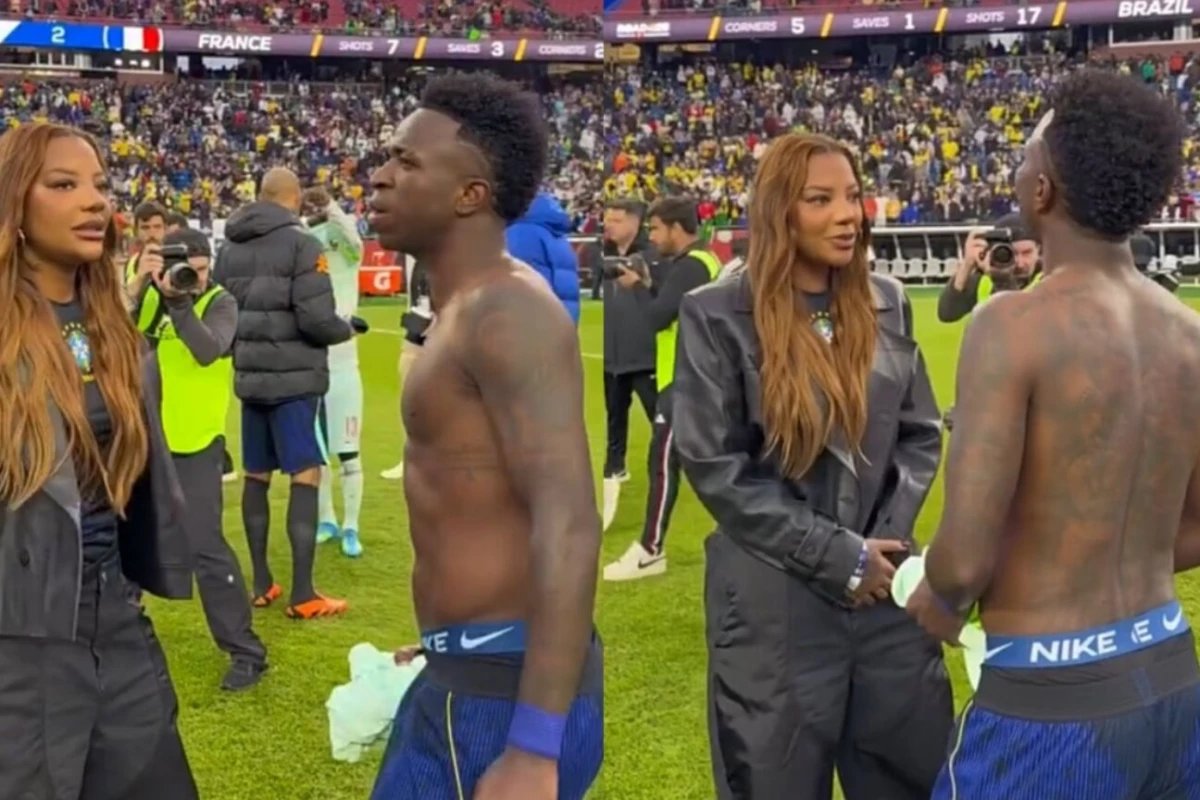 Vini Jr surge acompanhado de Ludmilla apos termino com Virginia