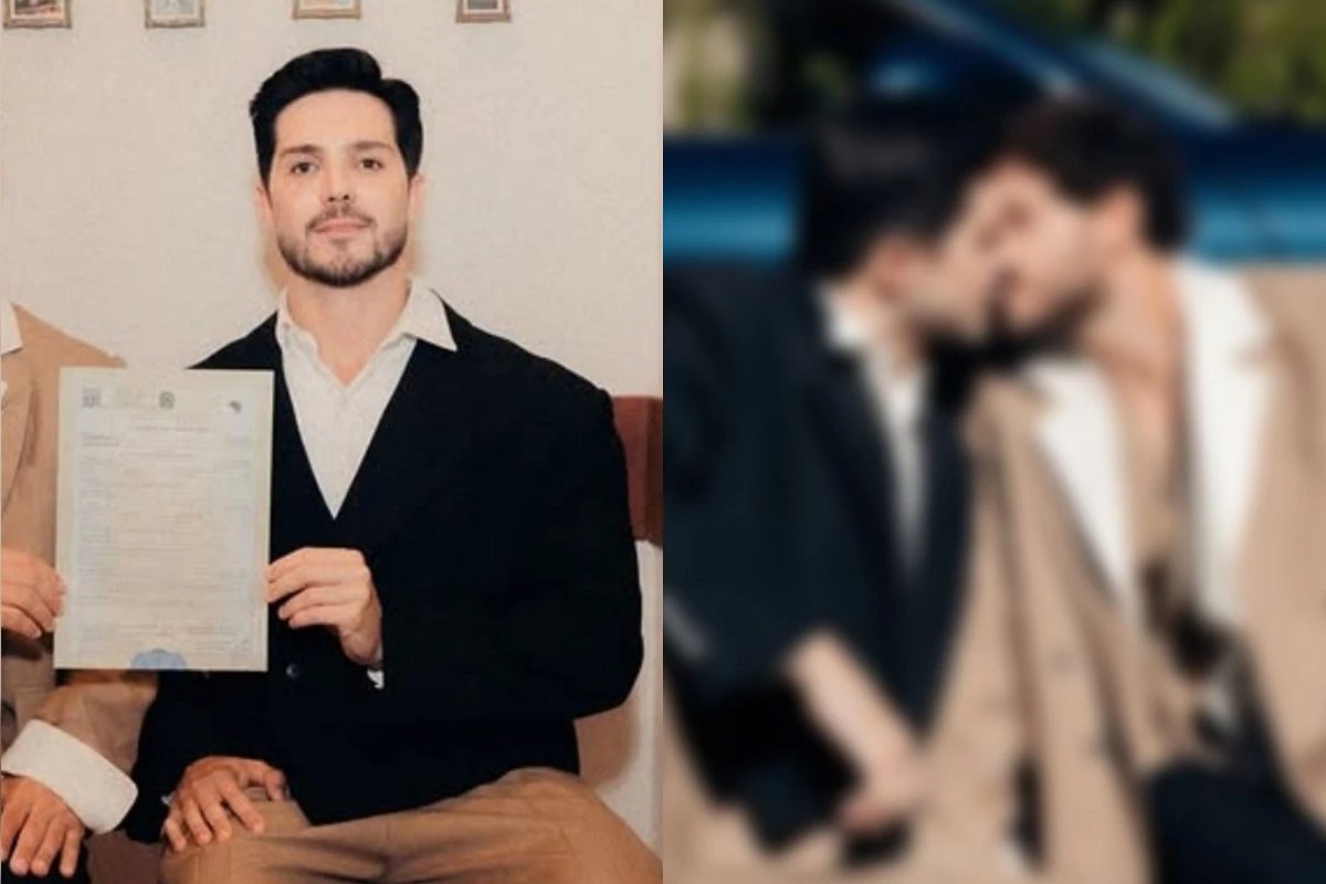 ‘Oficialmente casados ator de novelas da Globo celebra uniao com