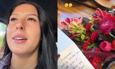 Ana Castela e surpreendida com flores de admirador secreto e