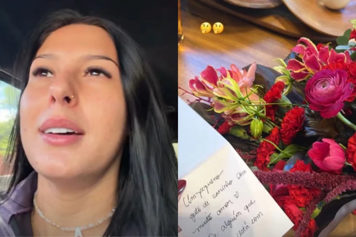 Ana Castela e surpreendida com flores de admirador secreto e