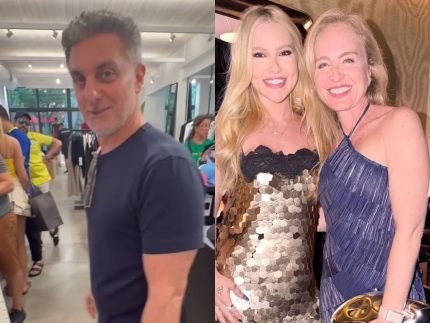 Curtindo a Copa do Mundo Luciano Huck e Angelica encontram