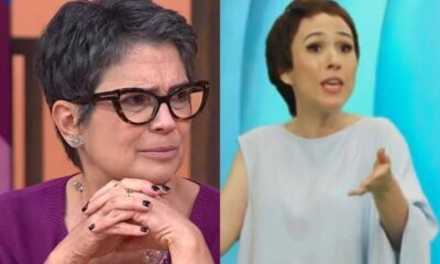 Em choque Sandra Annenberg reage a imitacao de Tata Werneck