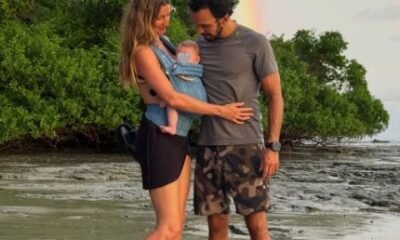 Gisele Bundchen exibe fotos raras e exalta marido em Dia