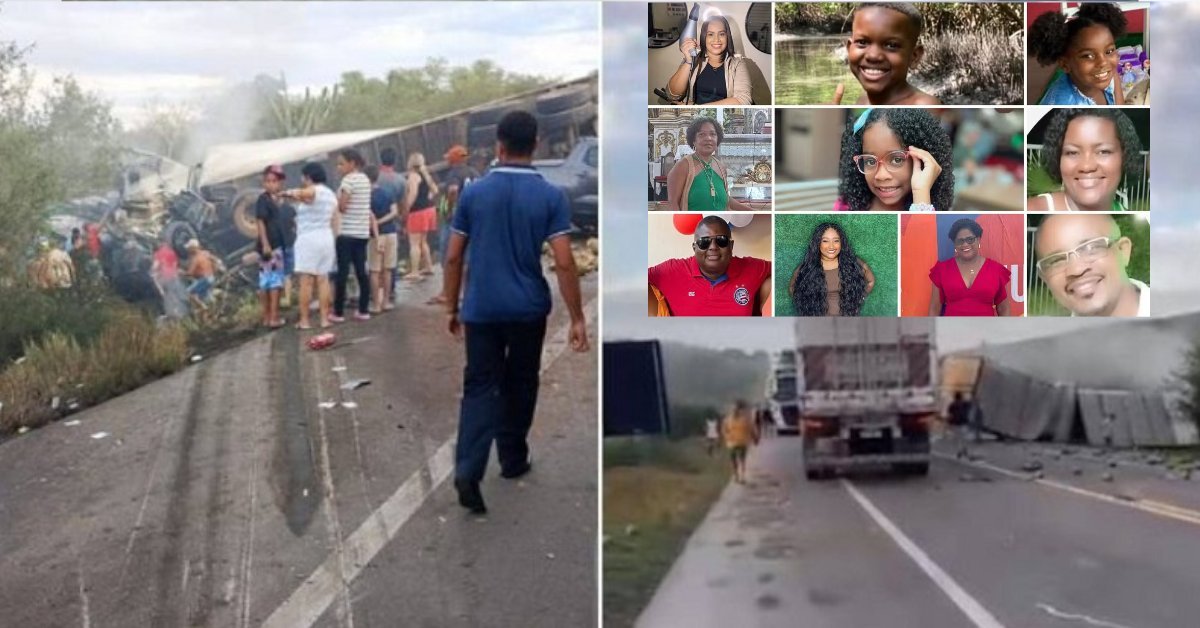 Identificadas os 16 mortos vitimas da colisao entre van e