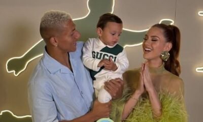 Jogador Richarlison rebate critica ao nome do filho e dispara