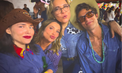 Leticia Colin mostra Festa Junina do elenco de Quem Ama