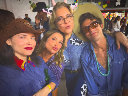 Leticia Colin mostra Festa Junina do elenco de Quem Ama
