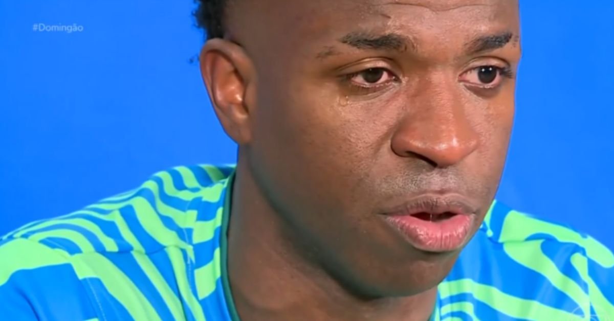 Na vespera de jogo decisivo Vini Jr chora no ‘Domingao