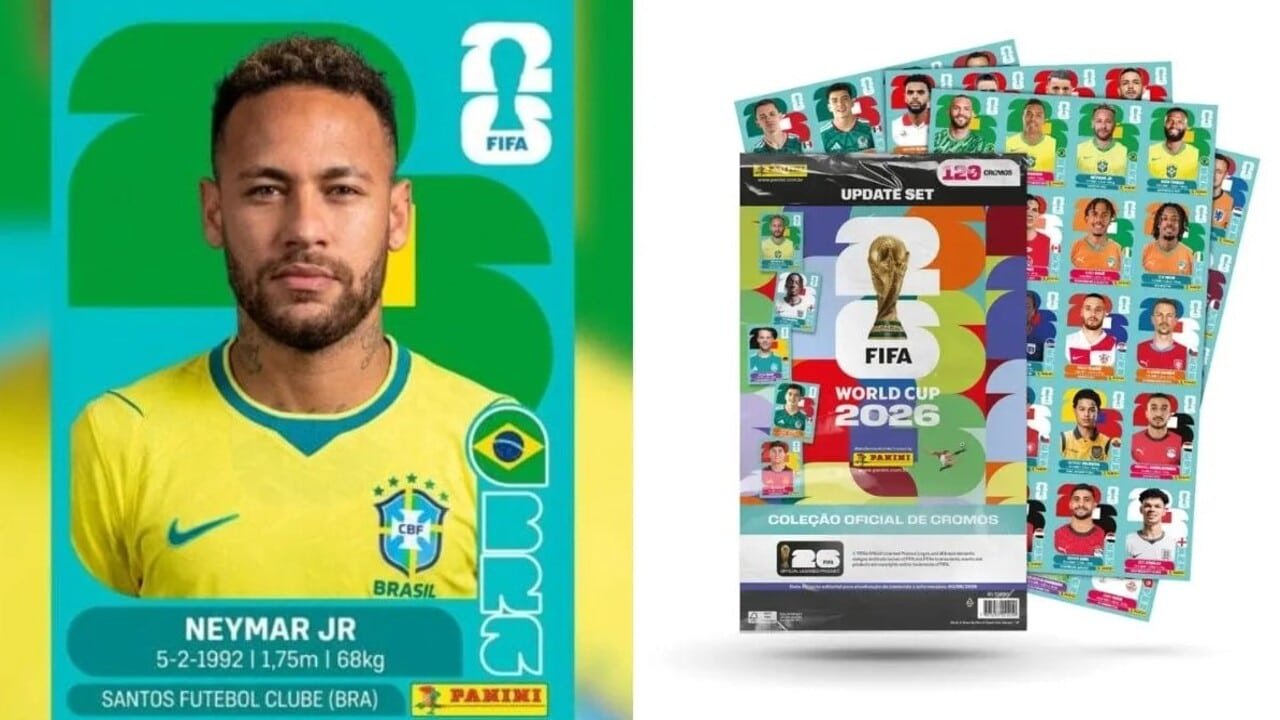Neymar ganha nova figurinha em atualizacao da Panini para o