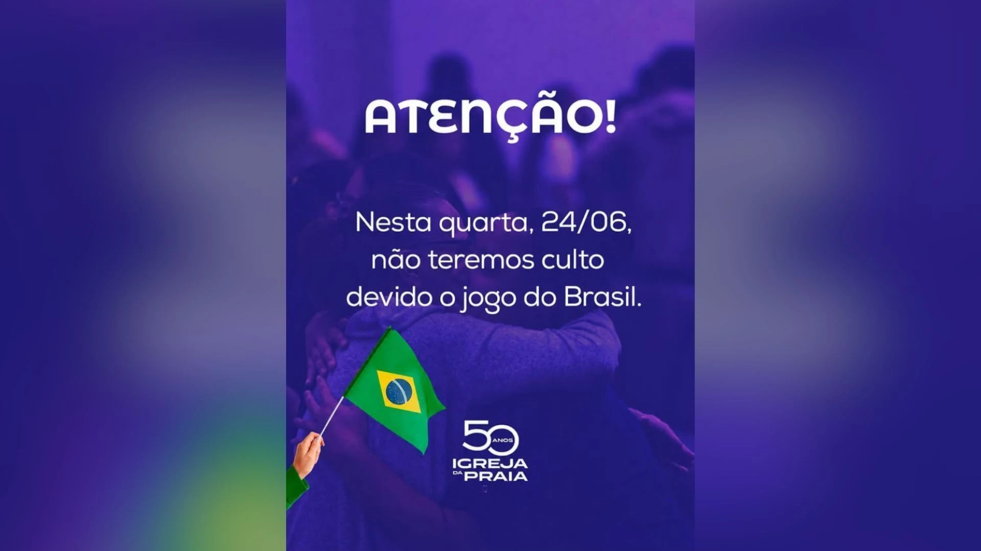 Pastor cancela culto para fieis assistirem Brasil x Escocia.webp