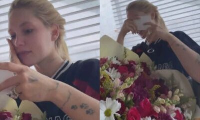 Presente romantico Virginia reage ao ganhar flores e video viraliza