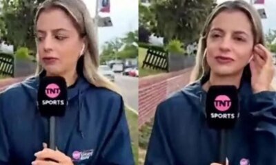 Reporter na Copa leva susto ao ser surpreendida por rato