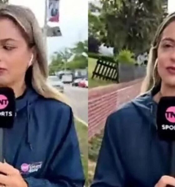 Reporter na Copa leva susto ao ser surpreendida por rato
