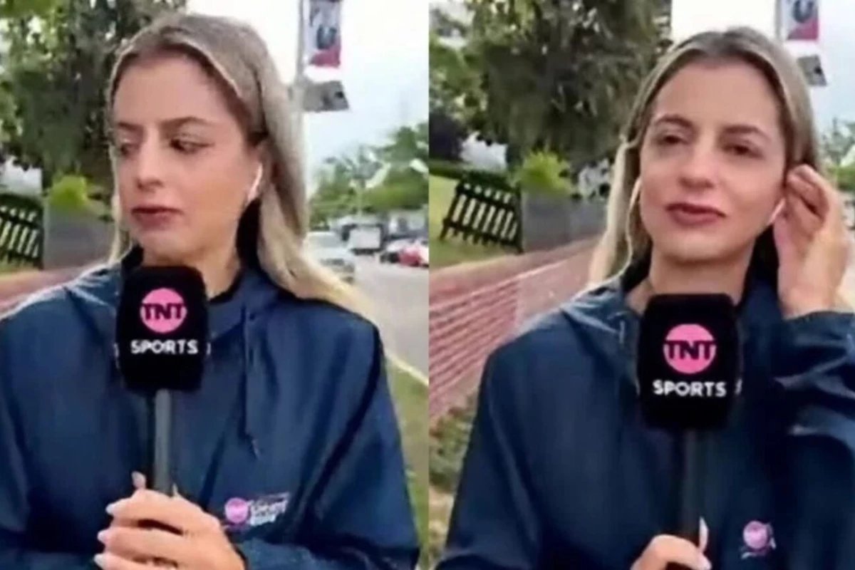 Reporter na Copa leva susto ao ser surpreendida por rato