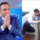 Video ao vivo reporter da Record quase cai na ponte