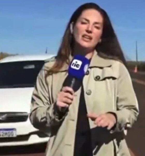 Video – carro quase passa por cima de reporter da