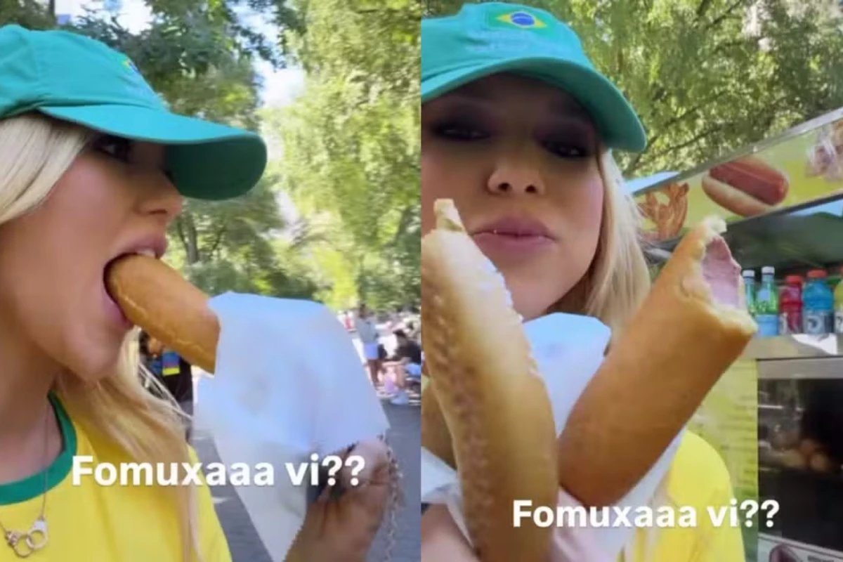 Virginia Fonseca abandona rotina regrada nos EUA e prova salsichao