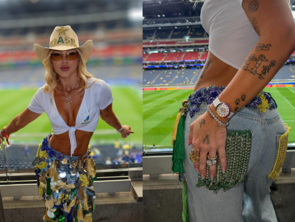 Virginia Fonseca aposta em look no estilo country para assistir