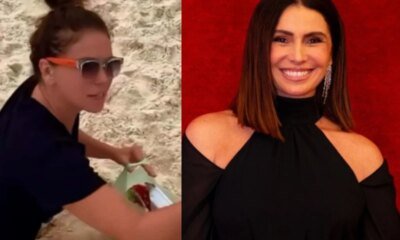 Aos 50 anos Giovanna Antonelli e vista catando lixo na