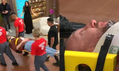 Apresentador da Band entra no Melhor da Tarde em maca