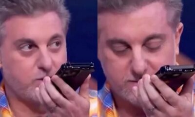 Celular de Luciano Huck toca ao vivo no Domingao com