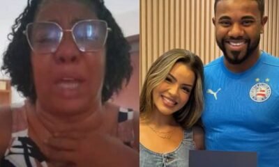 Climao em familia Mae de Davi Brito cai aos prantos