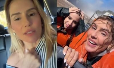 Deborah Secco se emociona com a filha nas Cataratas Senti