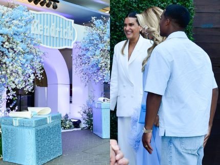 Endrick e Gabriely Miranda fazem cha de bebe luxuoso para