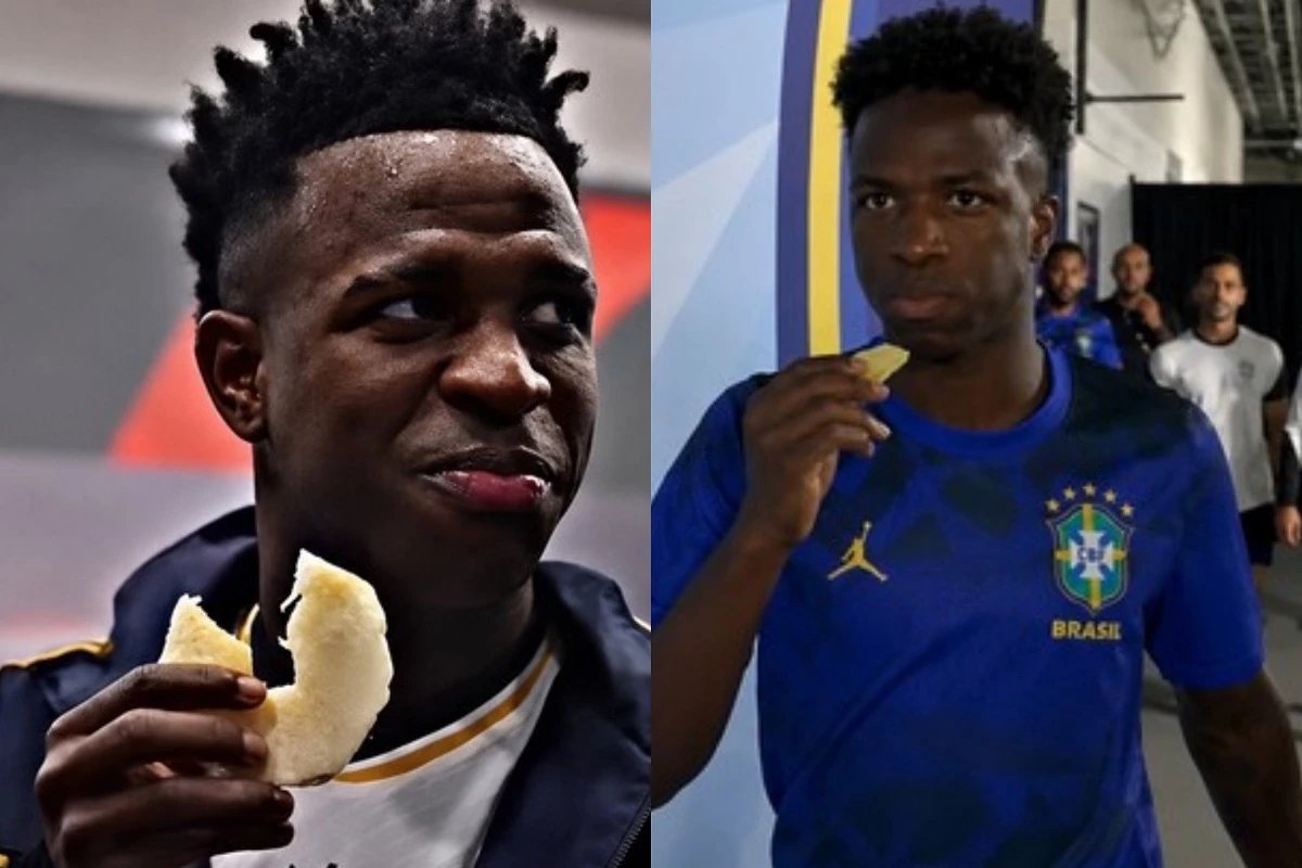 Este e o motivo de Vini Jr comer abacaxi momentos