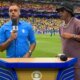 Everaldo Marques perde a paciencia com Denilson durante falha tecnica